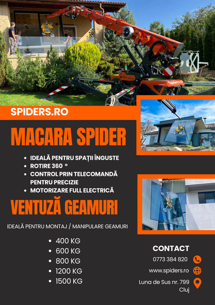 Inchirieri macara Spider si ventuza.